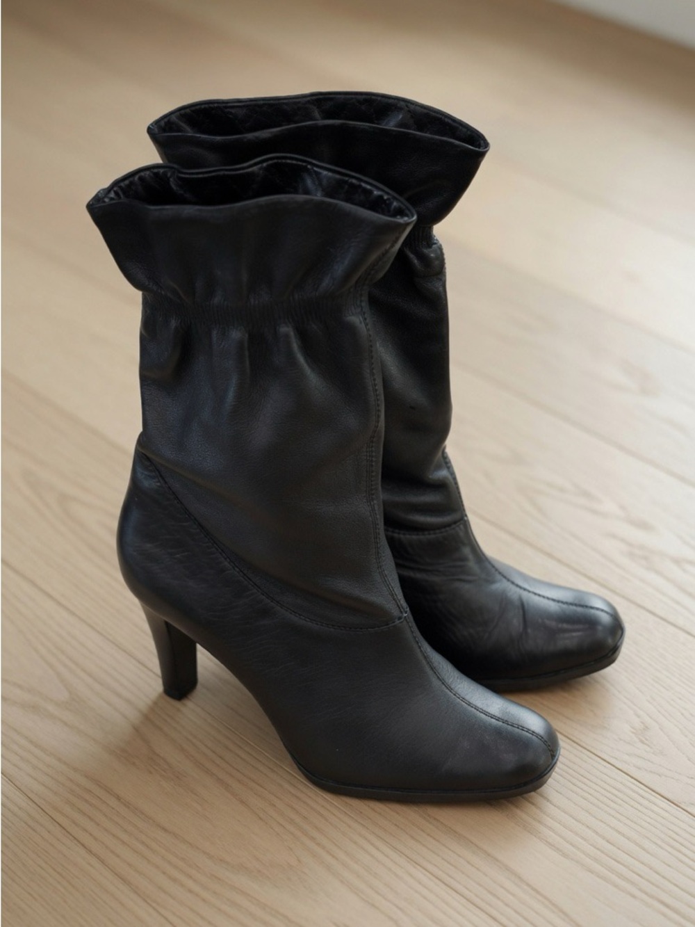 Worthington Black Mid-Calf Heeled Boots - Picture 1 of 10